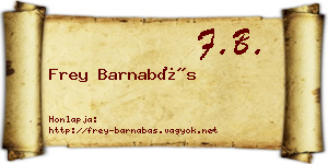 Frey Barnabás névjegykártya