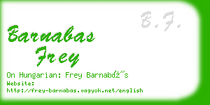 barnabas frey business card